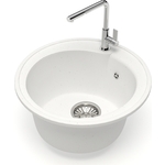 Кухонная мойка Glanz J-004-31 белая, матовая