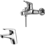 Набор смесителей Kaiser County для раковины, ванны, с ручным душем, хром