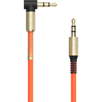 Аудио кабель Ritmix RCC-247 Orange 3,5 мм - 3,5 мм с L- образным коннектором с защитной пружиной. Длина 1 метр.