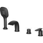 Смеситель на борт ванны Timo Helmi врезной, черный (4020/03Y)