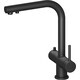 Смеситель для кухни Timo Saona с подключением к фильтру и выдвижным изливом, черный (2356/03FL)