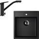 Кухонная мойка и смеситель Ulgran U-406 черный (U-406-308, U-010-308)