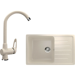 Кухонная мойка и смеситель Ulgran U-400 бежевый (U-400-328, U-006-328)