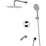 Душевая система Lemark Yeti с изливом, лейка 3 режима, хром (LM7822C)