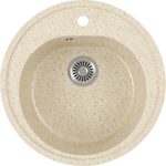 Кухонная мойка GreenStone GRS-08-328 бежевая, с сифоном