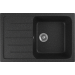 Кухонная мойка GreenStone GRS-76-308 черная, с сифоном