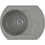 Кухонная мойка GreenStone GRS-65-309 темно-серая, с сифоном