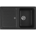 Кухонная мойка GreenStone GRS-78-308 черная, с сифоном