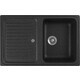 Кухонная мойка GreenStone GRS-78-308 черная, с сифоном