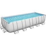 Каркасный бассейн Bestway 5612B BW Power Steel 640х274х132см, 19281л, песч.фил.-нас. 5678л/ч, лестн., тент, попл.-доз