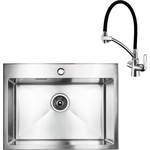 Кухонная мойка и смеситель Kaiser KSM-6045 нержавеющая сталь (KSM-6045, LM3070C)