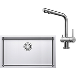 Кухонная мойка и смеситель Omoikiri Tadzava 75-U/I IN Nagano нержавеющая сталь (4993501, 4994011)