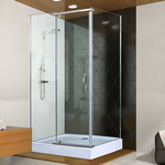 Душевой уголок Alex Baitler 120x90 с поддоном, прозрачный, хром (AB214-120, AB12917H-1)