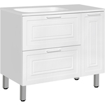 Тумба под раковину Style line Альба Люкс 90 левая, белая (ЛС-000010052)