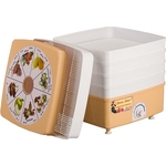 Сушилка для овощей и фруктов Ротор СШ-010, 5 поддонов, цветная упаковка, квадратная