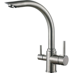 Смеситель для кухни Haiba HB304 с подключением фильтра, нержавеющая сталь (HB70304)