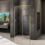 Душевая дверь Good Door Jazz WTW-130-C-G 130х185 прозрачная, золото (ДЖ00050)