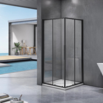 Душевой уголок Good Door Idea CR-100-C-B 100x100 прозрачный, черный (ИД00020)