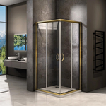 Душевой уголок Good Door Jazz CR-80-C-G 80x80 прозрачный, золото (ДЖ00054)