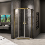 Душевой уголок Good Door Jazz R-90-C-G 90x90 прозрачный, золото (ДЖ00056)