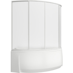 Акриловая ванна BAS Фэнтази 150х90 левая, со шторкой, каркасом и панелью