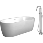 Акриловая ванна Abber 175x80 со смесителем, отдельностоящая (AB9219, F7514100)