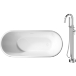 Акриловая ванна Abber 170х70 со смесителем, на каркасе (AB9272-1.7, F7514100)