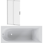 Акриловая ванна Am.Pm Spirit 170x70 с каркасом и шторкой (W72A-170-070W-A2, W72A-170-070W-R2, W80S-100PS-150MT)