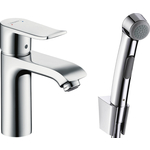 Смеситель для раковины Hansgrohe Metris с гигиеническим душем, хром (31285000)