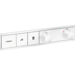 Термостат для ванны Hansgrohe RainSelect на два выхода, с механизмом, белый матовый (15380700, 15310180)