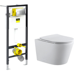 Комплект унитаза Aquanet Atago 2.0 W с инсталляцией и сиденьем микролифт (243549, 792824)