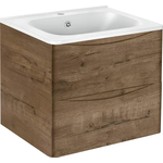 Тумба с раковиной Vincea Paola 60х47 V.Oak (VMC-2P600VO, VCB-2VP600W)