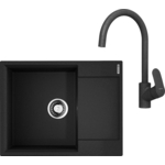 Кухонная мойка и смеситель Omoikiri Daisen 65 BL, Am.Pm Like черная (4993684, F8007722)