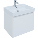 Тумба под раковину Aquanet Nova Lite 60 один ящик, белый глянец (242574)