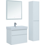 Мебель для ванной Aquanet Nova Lite 75 два ящика, белый глянец