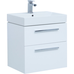 Тумба под раковину Aquanet Nova 60 2 ящика, белый глянец (242279)