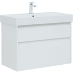 Тумба под раковину Aquanet Nova Lite 85 два ящика, белый глянец (249936)
