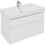Тумба под раковину Aquanet Nova Lite 100 два ящика, белый глянец (249940)