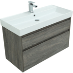 Тумба под раковину Aquanet Nova Lite 100 два ящика, дуб рошелье (249941)