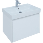 Тумба с раковиной Aquanet Nova Lite 75 один ящик, белый глянец (242275, 242338)