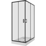 Душевой уголок Niagara Nova 120x90 прозрачный, черный (NG- 6811-08 BLACK)