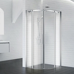 Душевой уголок BelBagno Acqua R-2 90х90 прозрачный, с поддоном, хром (ACQUA-R-2-90-C-Cr, TRAY-BB-R-90-550-15-W)