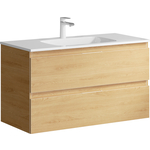 Тумба под раковину Aqwella Accent 100 2 ящика, дуб золотой (ACC0110DZ)