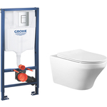 Комплект унитаза Vincea Edge-M с инсталляцией, кнопкой и сиденьем микролифт (VT1-37, 38772001)