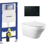 Комплект унитаза Vincea Edge-M с инсталляцией, кнопкой и сиденьем микролифт (VT1-37, 111.300.00.5, 115.770.DW.5)