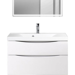 Тумба с раковиной BelBagno Marino-H60 90 PR bianco lucido (MARINO-H60-900-2C-SO-BL-P, BB900/450-LV-MR-PR)