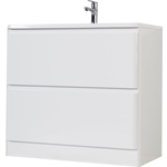 Тумба с раковиной BelBagno Albano 90 bianco lucido напольная (ALBANO-900-2C-PIA-BL, BB900/455-LV-MR-ALR)