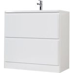 Тумба с раковиной BelBagno Albano 80 bianco lucido напольная (ALBANO-800-2C-PIA-BL, BB800/455-LV-MR-ALR)