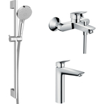 Комплект смесителей Hansgrohe Logis с душевым гарнитуром (71400000, 71090000, 26275000)