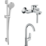 Комплект смесителей Hansgrohe Logis с душевым гарнитуром (71400000, 71130000, 26275000)